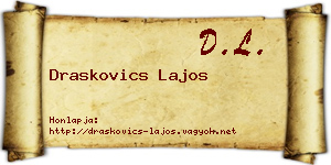 Draskovics Lajos névjegykártya