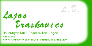 lajos draskovics business card